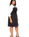 Contrast Shirt Dress With Pockets