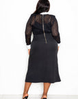 Collared Lace Midi Dress