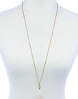 Fashion Oval Stone Pendant Long Necklace
