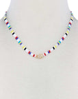 Hamsa Hand Charm Color Block Necklace
