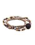 Triple Simple Multi Bead Link Oval Bracelet
