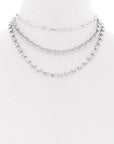 3 Layered Multi Metal Chain Necklace