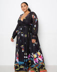 Tropical Print Maxi Dress