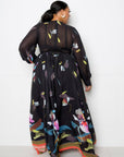 Tropical Print Maxi Dress