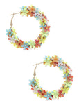 Flower Sequin Hoop Earring