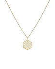 Fashion Pearl Wraps Hexagon Pendant Necklace