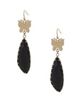 Fashion Butterfly Clear Stone Dangle Earring