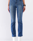Medium Blue Denim High Waisted Skinny Boot Recycled Jeans