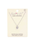 Dainty Rhinestone Skull Necklace