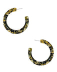 Clear Flower Hoop Earring