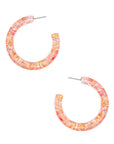 Clear Flower Hoop Earring