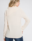 Buttoned Flap Mock Sweater