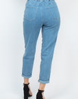 Double Button High-waisted Jeans