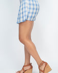 Plaid Pleated Mini Skorts
