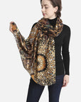 Fashion Feather Print Skinny Scarf