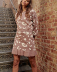 A Leopard-print Knit Mini Skirt