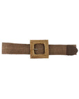 Fashion Square Straw Buckle Belt
