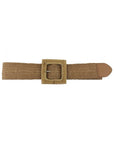 Fashion Square Straw Buckle Belt