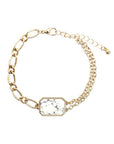 Stone Metal Chain Bracelet