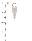 Crystal C Shape Baguette Fringe Earring