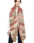 Aztec Pattern Bohemian Oblong Scarf