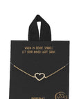 Gold Rhodium Dipped Heart Pendant Bracelet