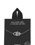 Gold Rhodium Dipped Hamsa Pendant Bracelet