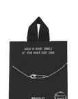 Old Rhodium Dipped Clothing Pin Pendant Bracelet