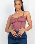 Bustier Sleeveless Ribbed Top