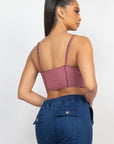 Bustier Sleeveless Ribbed Top