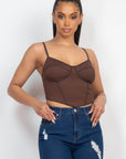 Bustier Sleeveless Ribbed Top