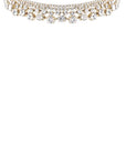 Rhinestone 4 Line Gradual Choker