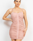 Hook & Eye Ruched Cami Mini Dress