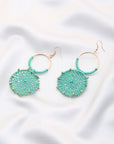 Double Circle Thread Beaded Earring