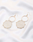 Double Circle Thread Beaded Earring