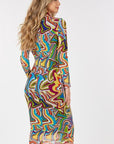 Long Sleeve Bodycon With Letter Print