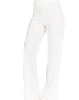 Front-line Flared Leg Design Solid Pants
