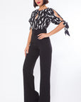 Print Top Detailed Fashion Jumpsuit