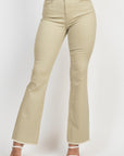 Frayed Bell Bottom Colored Denim Jeans