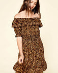 Leopard Printed Woven Dress