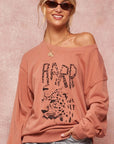 A Garment Dyed French Terry Graphic Sweatshirt