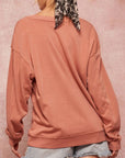 A Garment Dyed French Terry Graphic Sweatshirt