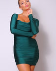 Sweetheart Pleated Front Sexy Mini Dress