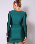 Sweetheart Pleated Front Sexy Mini Dress