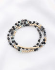 3 Row Glass Bead Stretch Bracelet