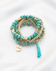 Love Coin Tassel Beaded Bracelet