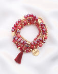 Love Coin Tassel Beaded Bracelet