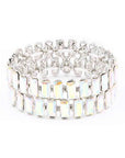 Rectangle Rhinestone Stretch Bracelet