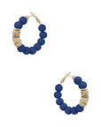 Clay Ball With Metal Accent Hoop Earring
