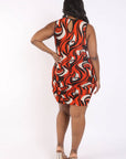 Printed Air Mesh Dress